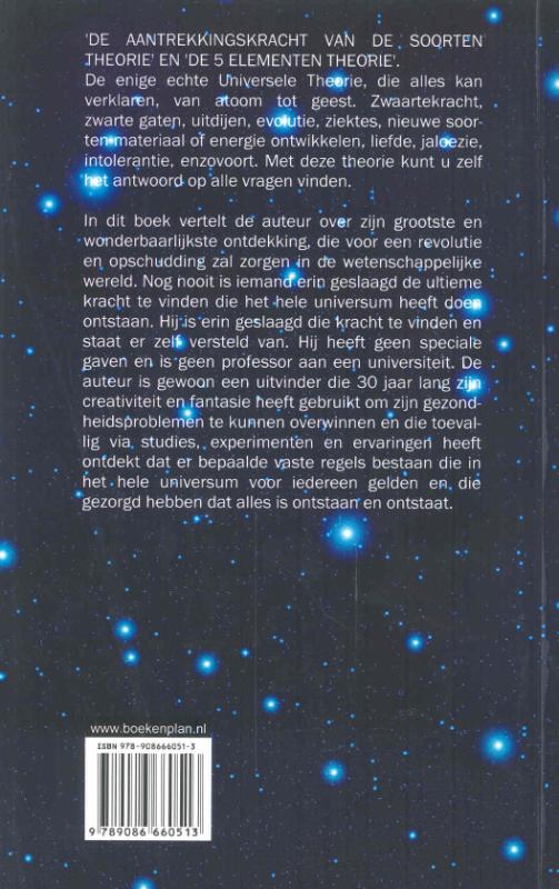 Achterkant van De universele theorie