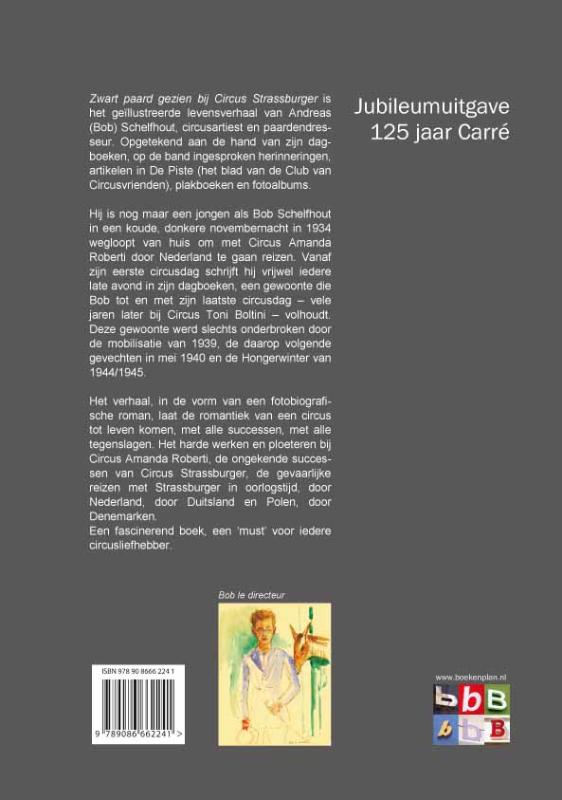 Achterkant van Zwart paard