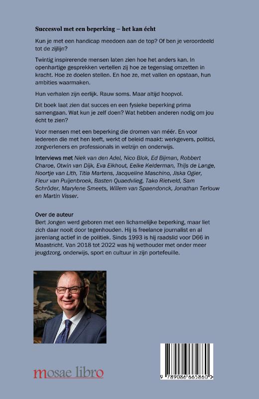 Achterkant van Onbeperkt succesvol