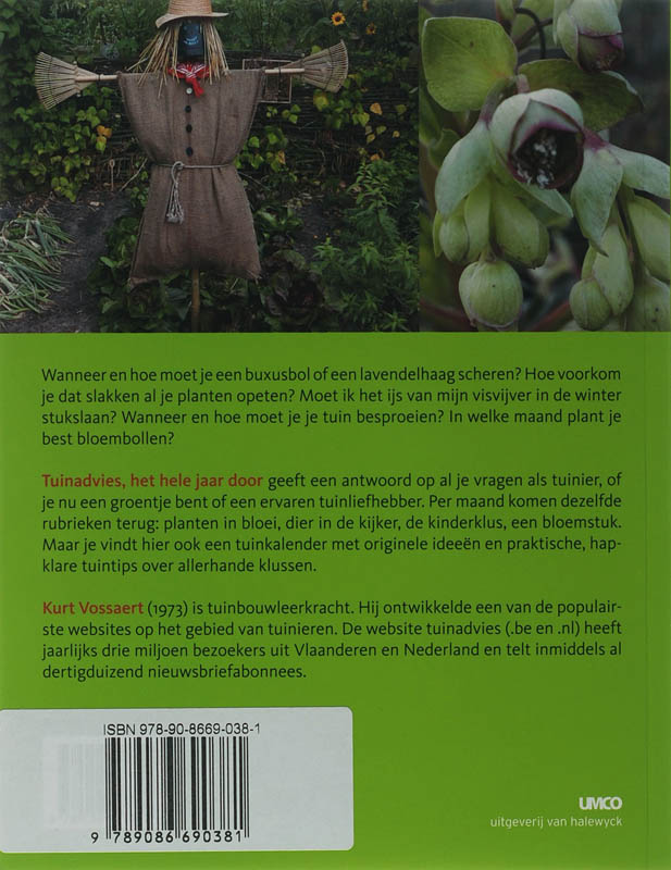 Achterkant van Tuinadvies het hele jaar door