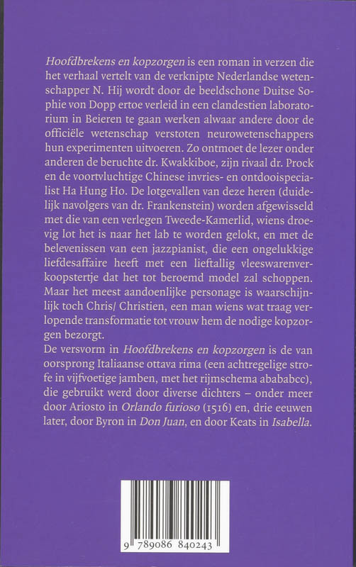 Achterkant van Hoofdbrekens en kopzorgen