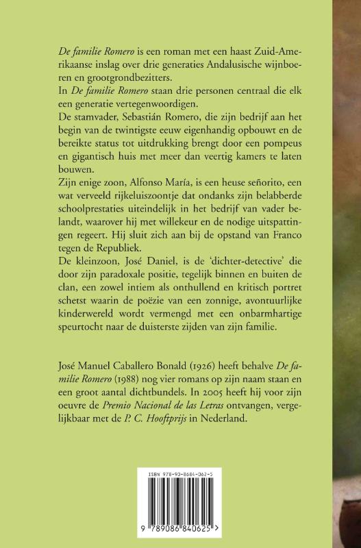 Achterkant van De familie Romero