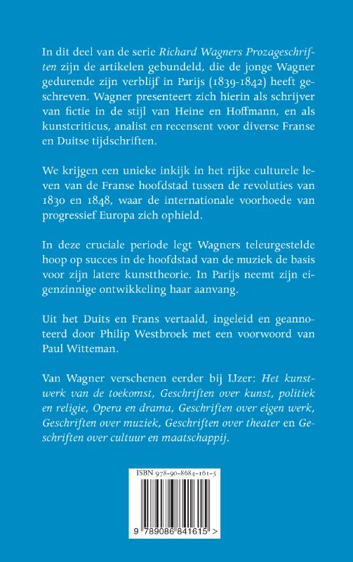 Achterkant van Geschriften over Parijs