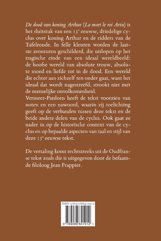 Achterkant van De dood van koning Arthur