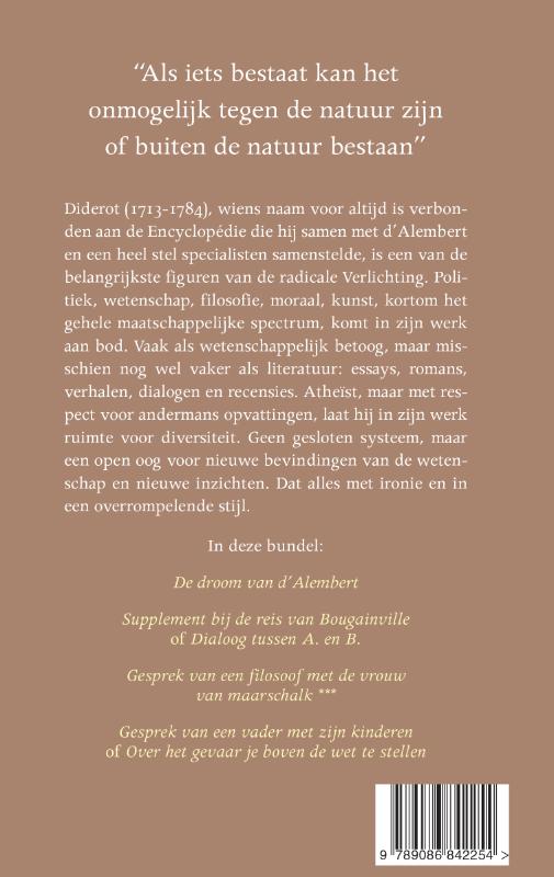 Achterkant van De droom van d'Alembert
