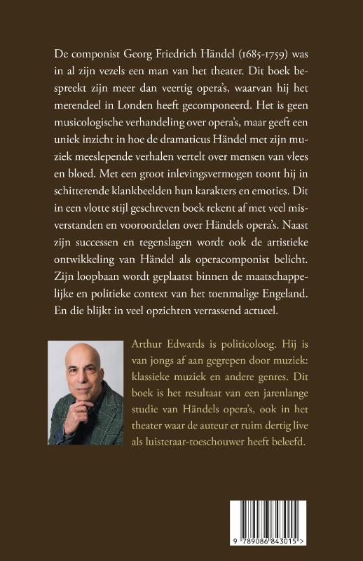 Achterkant van De opera's van Händel