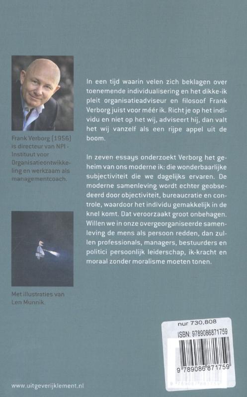Achterkant van Meer ik, meer moraal