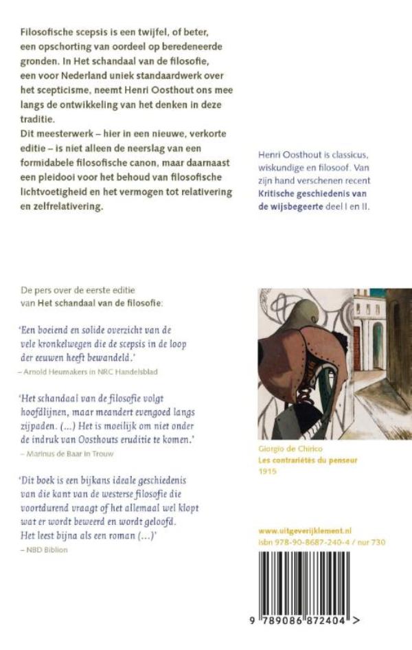 Achterkant van Het schandaal van de filosofie