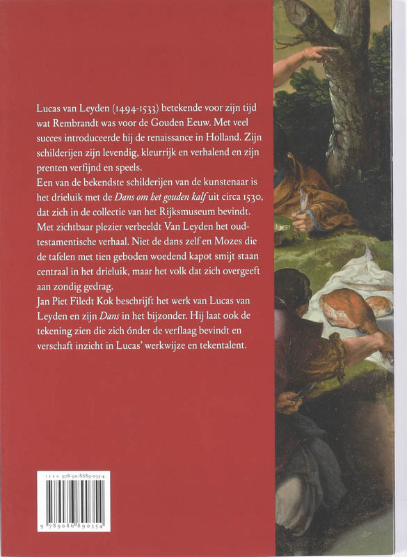 Achterkant van De dans om het Gouden Kalf