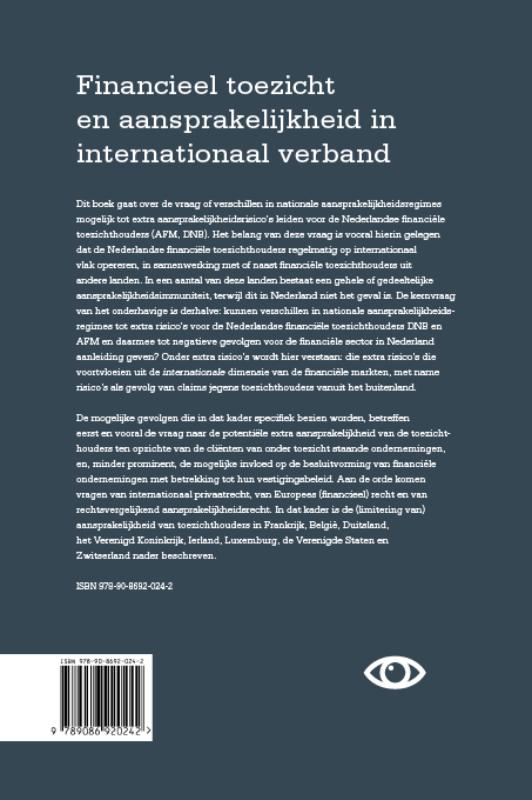 Achterkant van Financieel Toezicht en Aansprakelijkheid in internationaal verband