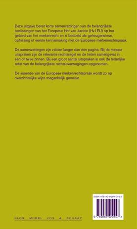 Achterkant van Merken rechtspraak