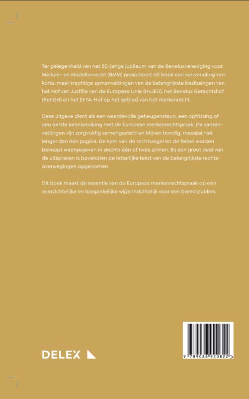 Achterkant van Merkenrechtspraak HvJ EU / druk 3