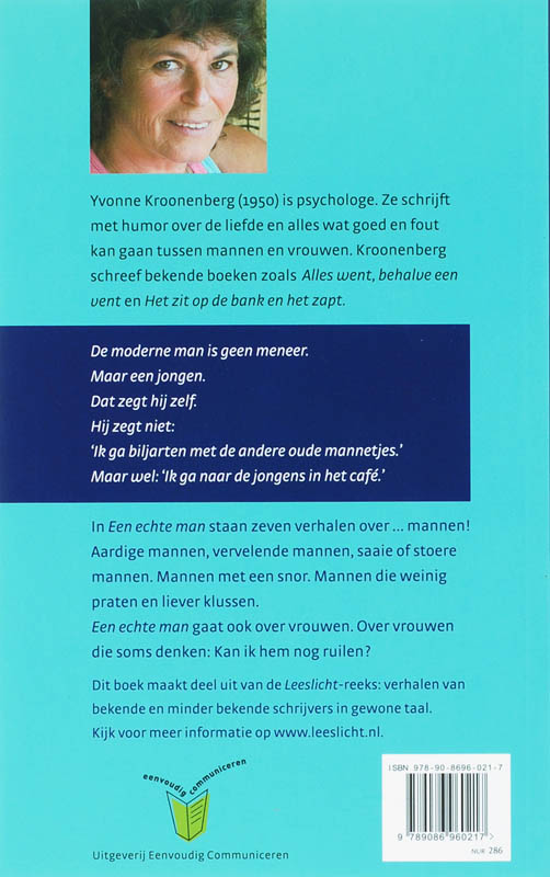 Achterkant van Een echte man