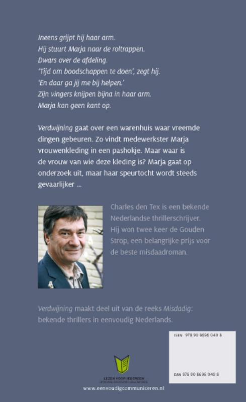 Achterkant van Verdwijning