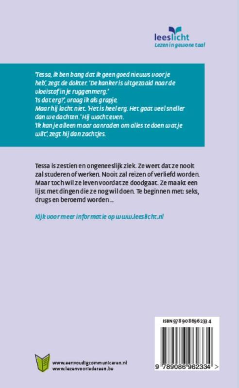Achterkant van Voor ik doodga