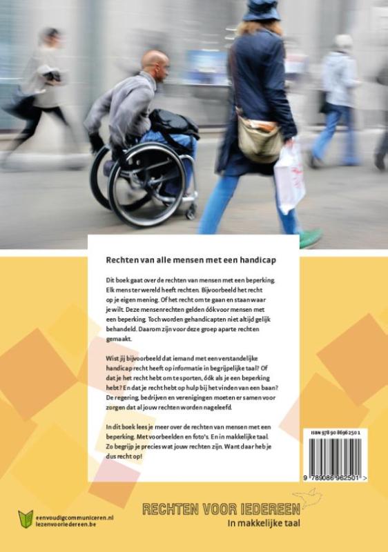 Achterkant van Rechten van alle mensen met een handicap