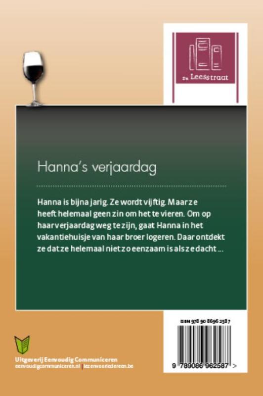 Achterkant van Hanna's verjaardag