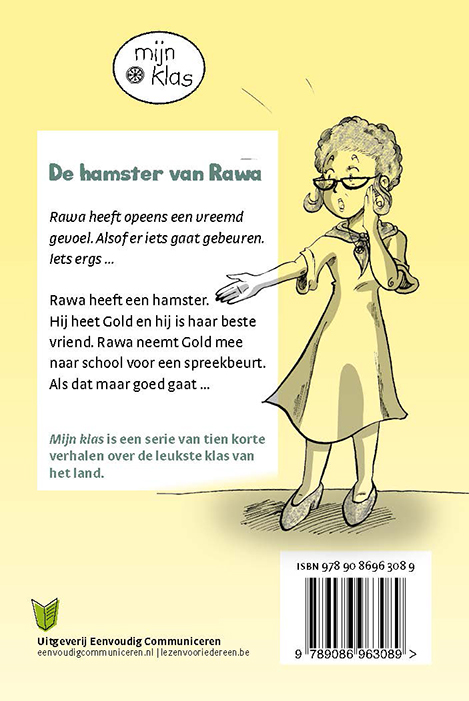 Achterkant van De hamster van Rawa