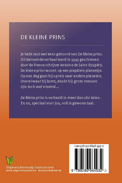 Achterkant van De kleine prins