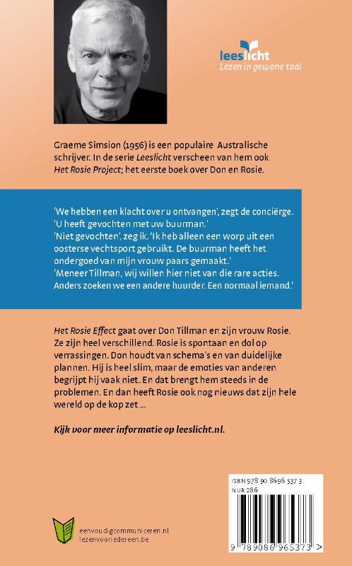 Achterkant van Het Rosie Effect