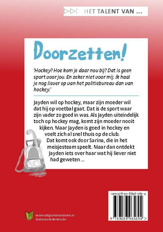 Achterkant van Doorzetten!