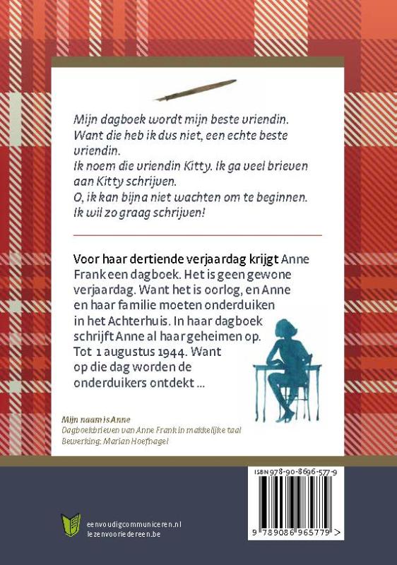 Achterkant van Mijn naam is Anne