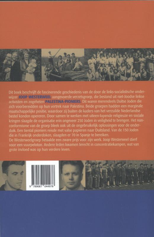 Achterkant van De Westerweelgroep en de Palestinapioniers