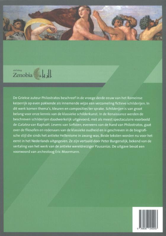 Achterkant van Schilderijen en Levens van Sofisten