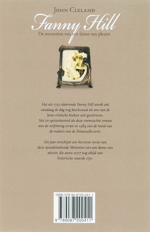 Achterkant van Fanny Hill
