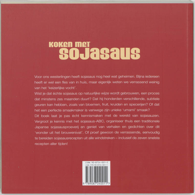 Achterkant van Sojasaus kookboek