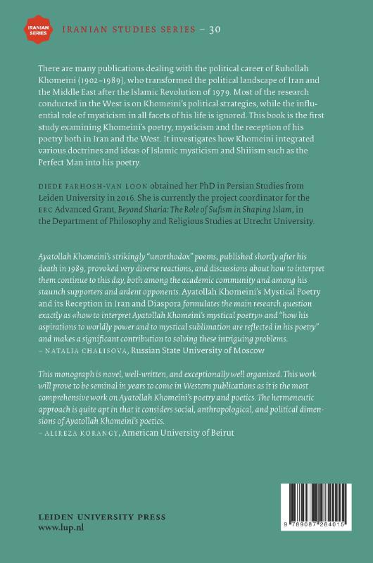 Achterkant van Ayatollah Khomeini’s Mystical Poetry and its Reception in Iran and the Diaspora
