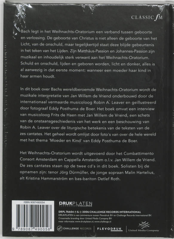 Achterkant van Weihnachtsoratorium