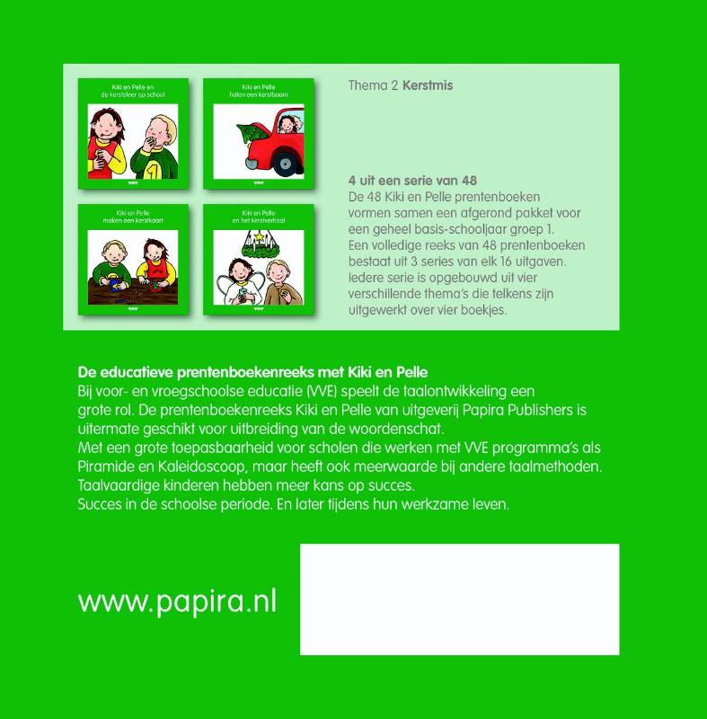 Achterkant van Kiki en Pelle halen een kerstboom
