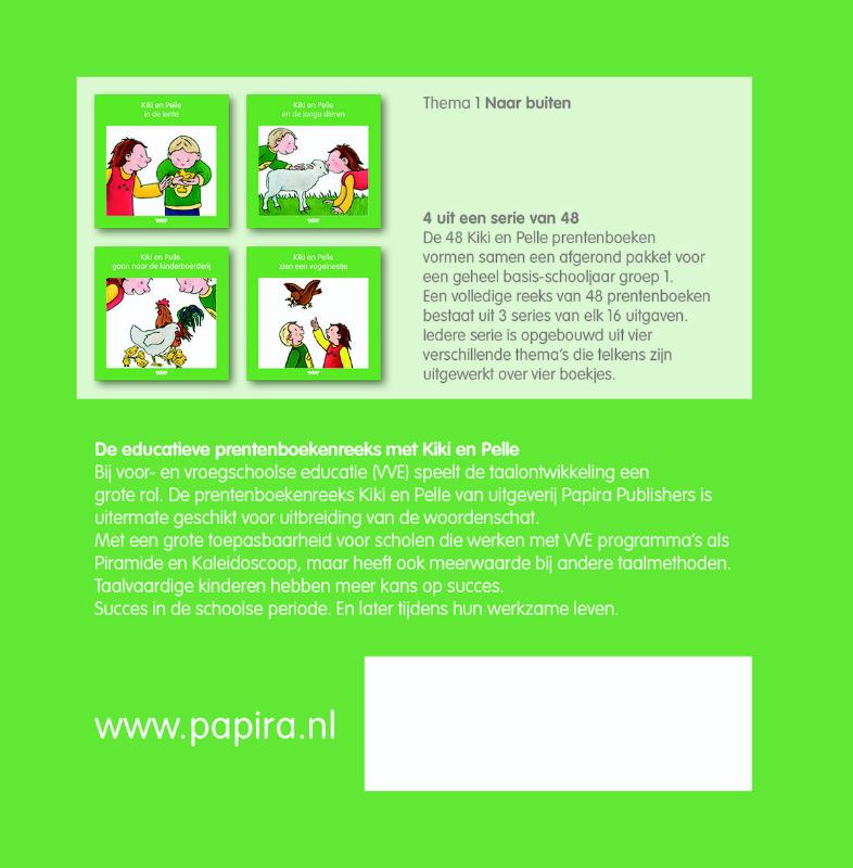 Achterkant van Kiki en Pelle en de jonge dieren
