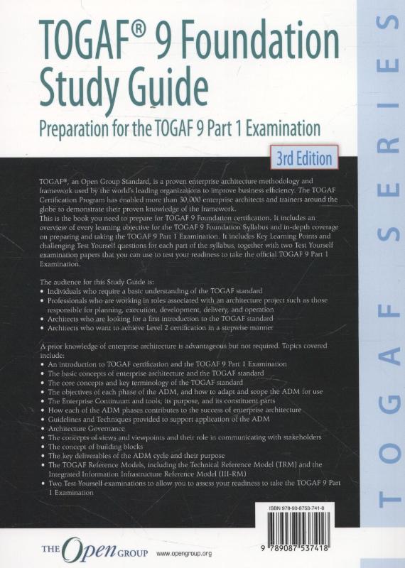 Achterkant van TOGAF 9 Foundation Study Guide