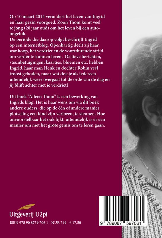 Achterkant van Alleen Thom