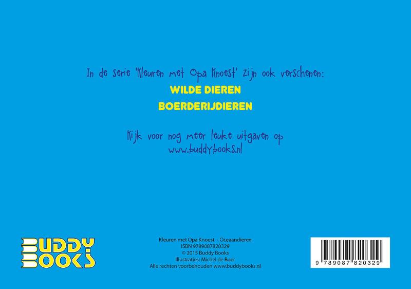 Achterkant van Kleuren met Opa Knoest - Oceaandieren - 5 ex.