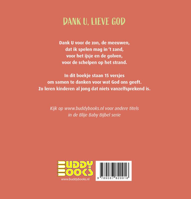 Achterkant van Dank U, lieve God