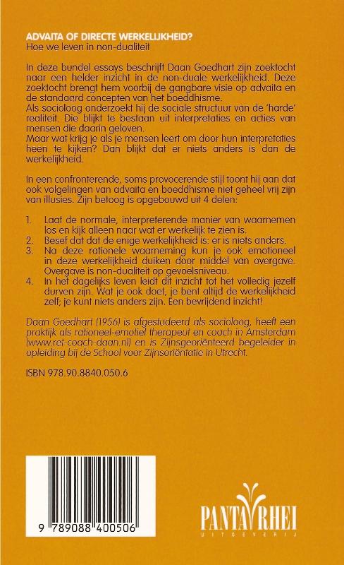 Achterkant van Advaita of directe werkelijkheid?