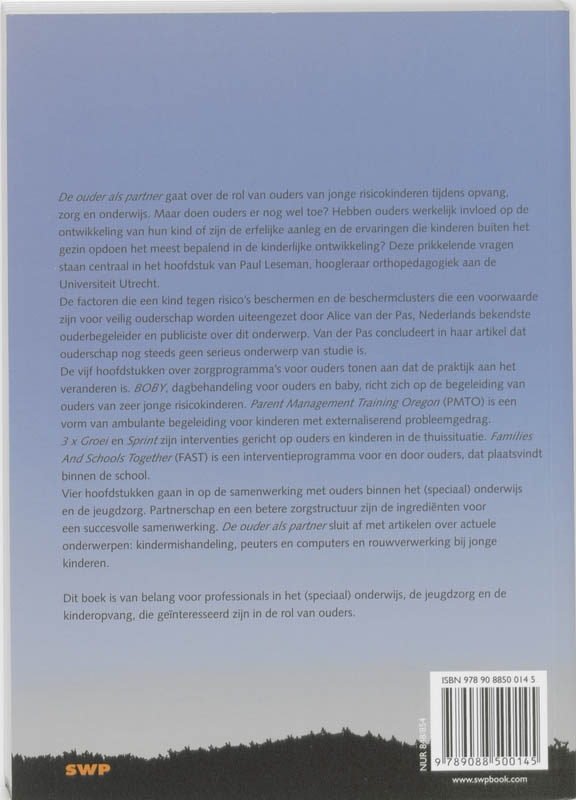 Achterkant van De ouder als partner