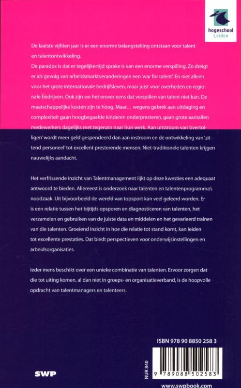 Achterkant van Talentmanagement een goudmijn