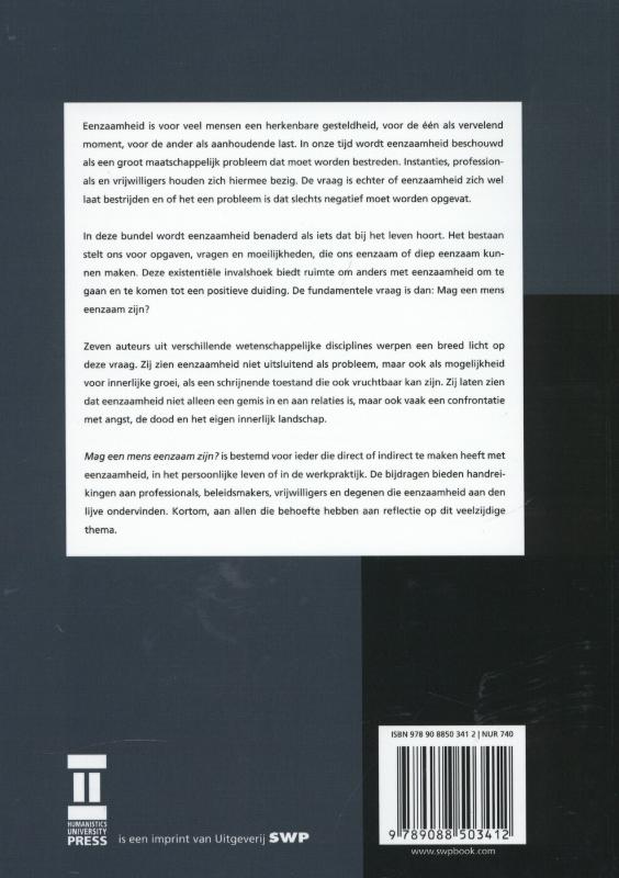 Achterkant van Mag een mens eenzaam zijn