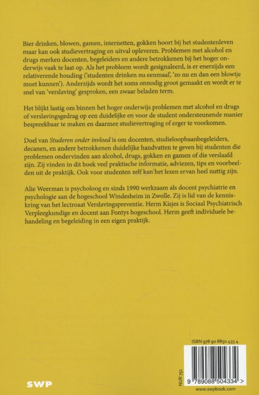 Achterkant van Studeren onder invloed
