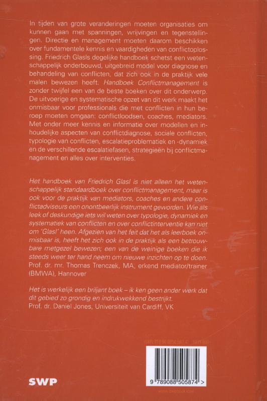 Achterkant van Handboek conflictmanagement