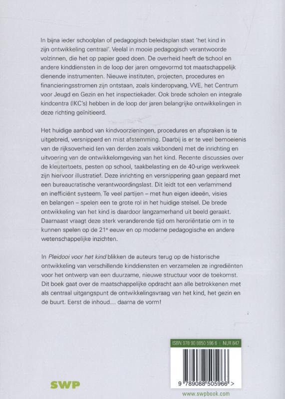 Achterkant van Pleidooi voor het kind