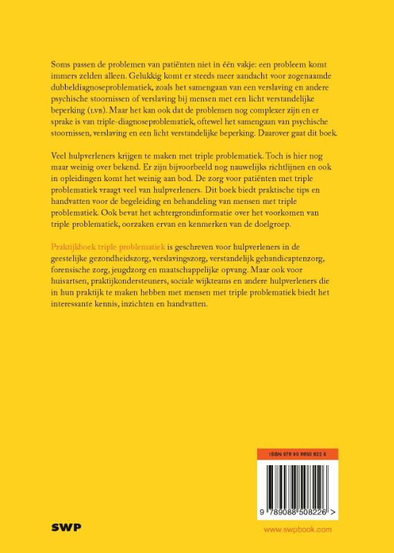 Achterkant van Praktijkboek triple problematiek