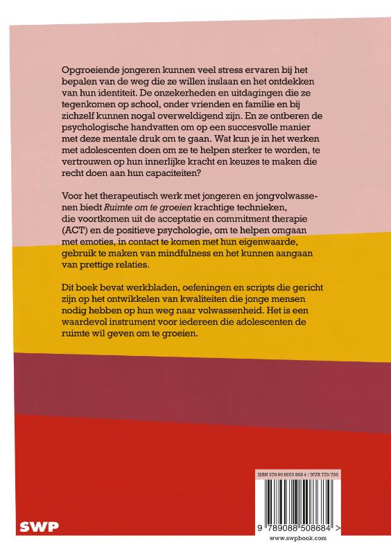 Achterkant van Ruimte om te groeien