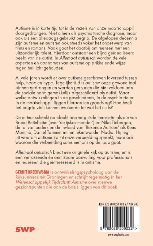 Achterkant van Allemaal autistisch