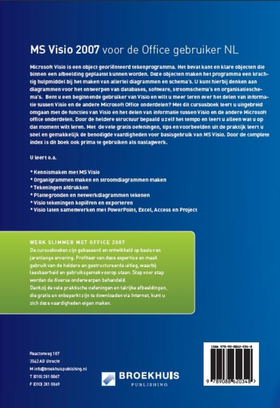 Achterkant van MS Visio 2007 voor de Office gebruiker NL