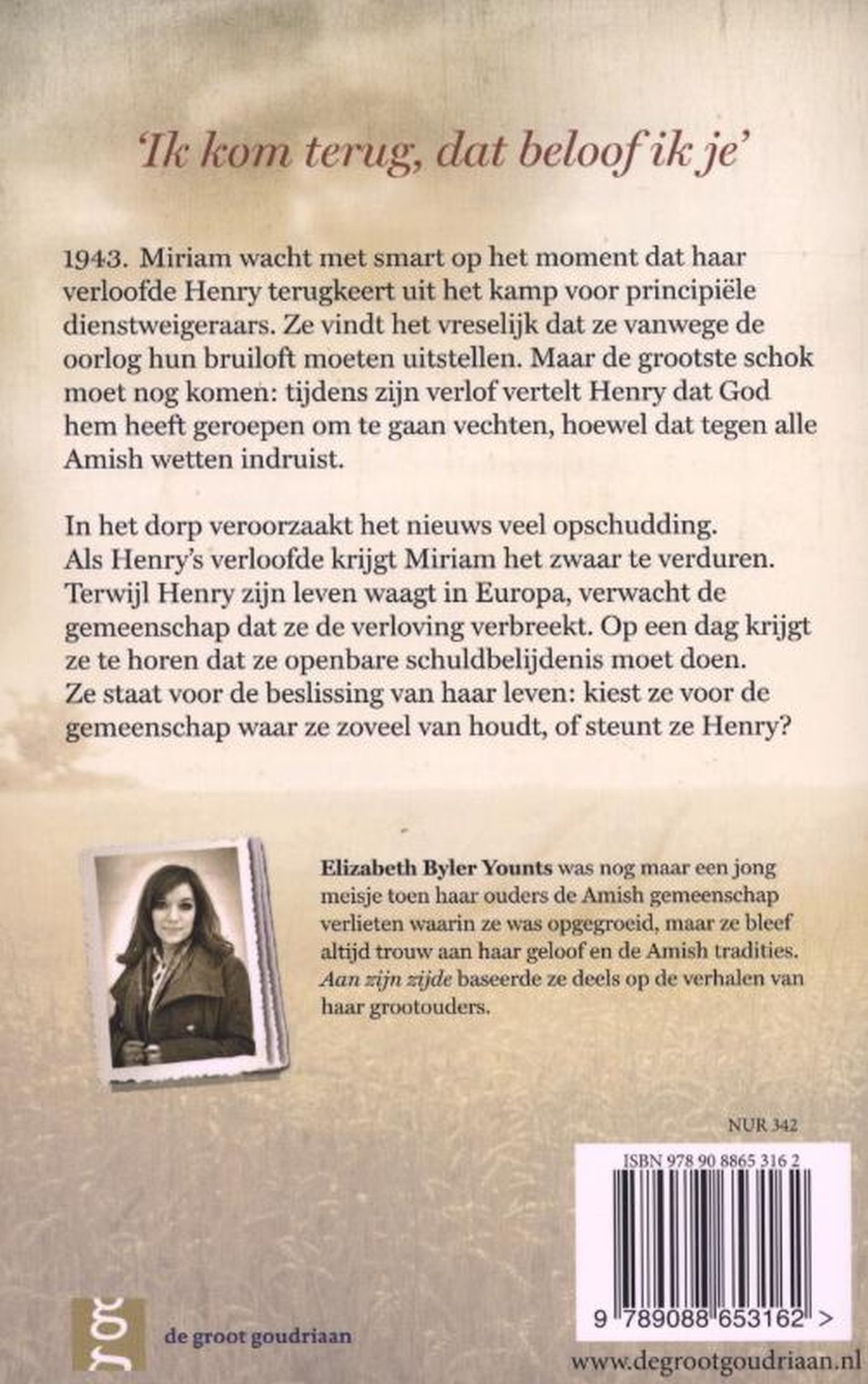 Achterkant van Aan zijn zijde
